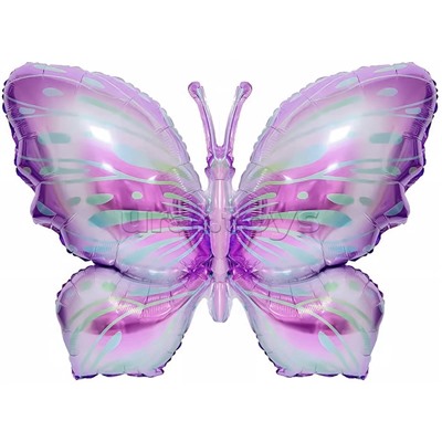 Шар (34''/86 см) Фигура, Воздушная бабочка, Сиреневый, 1 шт. в уп.