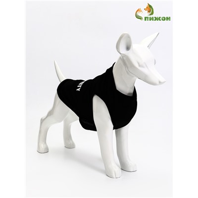 Футболка для животных «Охрана», размер L, ДС 34, ОГ 46 см, чёрная