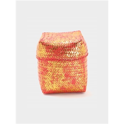 Корзинка плетёная «Голден», 20×20×26 см, розовая