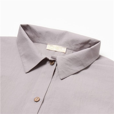 Пижама женская (рубашка, шорты) KAFTAN, размер 40-42, серая