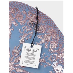 Блюдо сервировочное «ЭЛЕОНОРА БРОНЗА», d=28 см, стекло, голубое, розовое