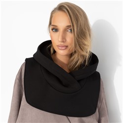 Капор-капюшон из хлопка, Слишком модно не бывает (чёрный)