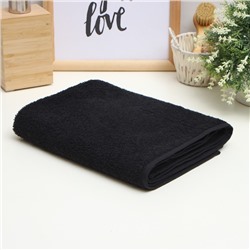 Полотенце махровое «Этель. Терри», 70×140 см, хлопок 100%, чёрное