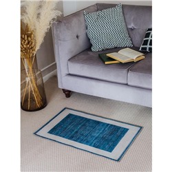 Коврик для дома Доляна «По-домашнему», 50×80 см, синий