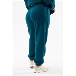 Брюки 89603 с начесом теплые костюмные (Изумрудный)