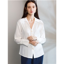 Блузка с широкими манжетами из вискозы с лиоцеллом