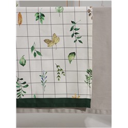 Дорожка на стол Этель Flora, 40×149 см, 100% хлопок, саржа 190 г/м², белая