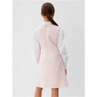 Платье нарядное для девочки MINAKU: PartyDress, прямое, рост 152-158 см, розовое