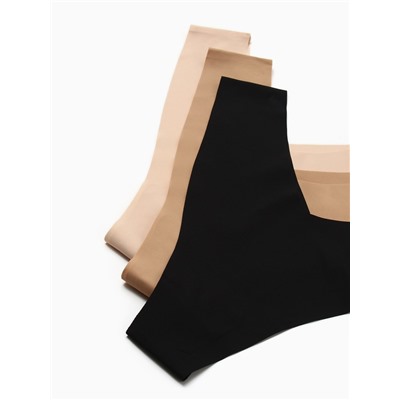 Трусы бесшовные стринги KAFTAN, набор 3 шт., размер 44-46