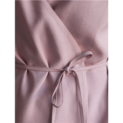 Жилет на запАх с поясом из плотного лиоцелла