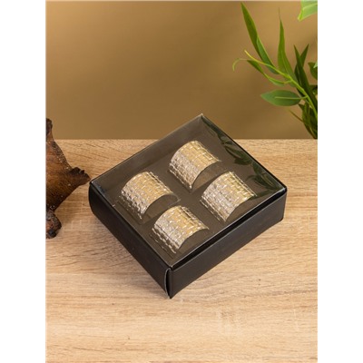 Кольцо для салфеток, набор 4 шт., 15×12.5×5 см, алюминий