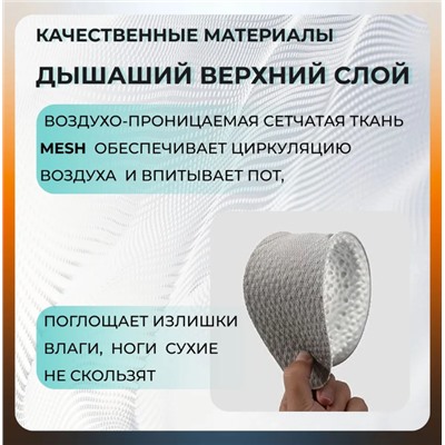 Стельки для обуви EPE-пена ,дышащие,массажные,универсальные р-р 35-40,1пара