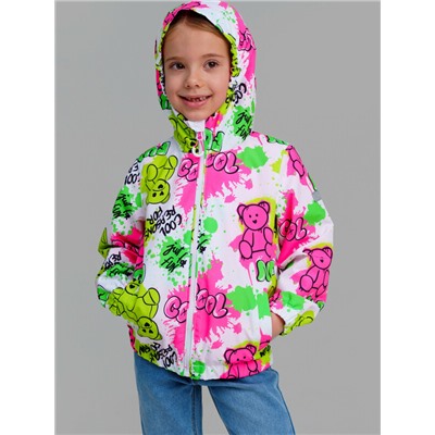 Куртка текстильная с полиуретановым покрытием для девочек (ветровка)