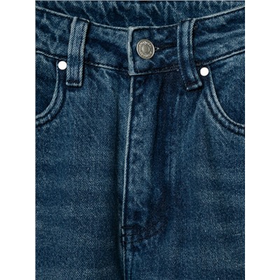 Брюки текстильные джинсовые утепленные для девочек