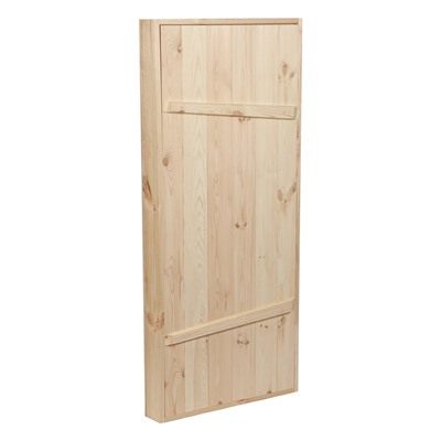 Дверь для бани и сауны, 180×80 см по коробке, сосна, на клиньях, массив, «Добропаровъ»