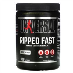 Universal Nutrition, Ripped Fast, улучшенный, высокоэффективный сжигатель жира, 120 капсул