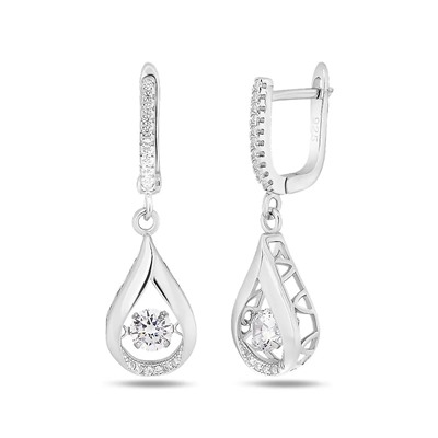 Серьги, куб.циркон., BY-3277