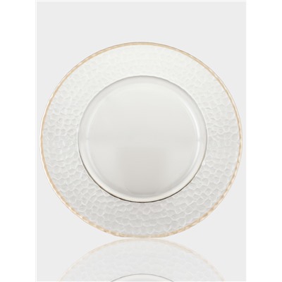 Тарелка подстановочная «Фишер», d=35 см, цвет обводки золотой