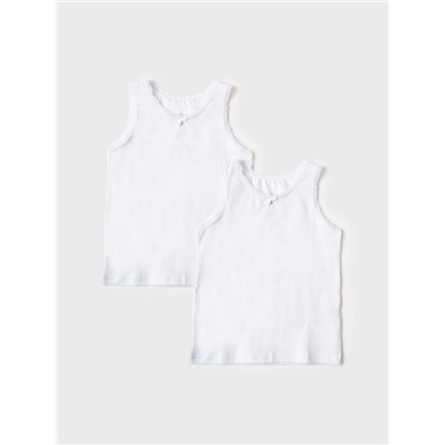 Майка трикотажная для девочек, 2 шт в комплекте