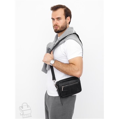 Сумка мужская кожаная 8615S black Fuzhiniao
