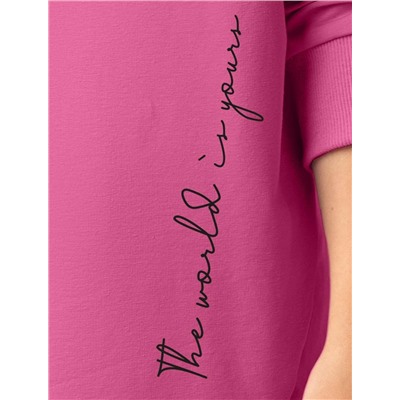 Свитшот из премиального футера с принтом