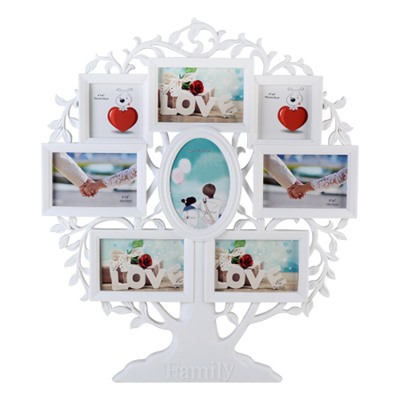 Фоторамка коллаж Дерево 50х59 см / 8805 /уп 12/ 8 фото белая