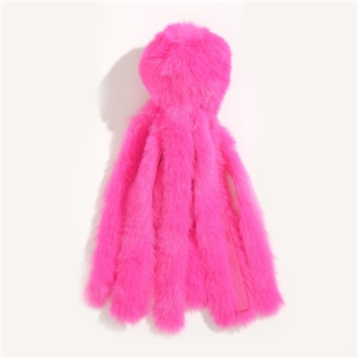 Игрушка для кошек «Осьминожек», до 19 см, искусственный мех, цвет фуксия