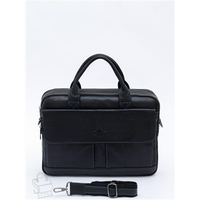 Портфель мужской кожаный 0883Z black Zinimsk  в Новосибирске