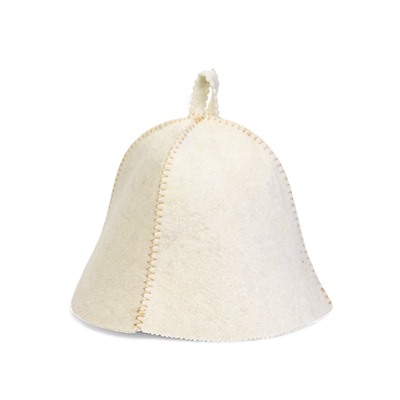 Шапка для бани и сауны «С лёгким паром!», шерсть 50%, полиэфир 50%, белая