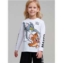 Фуфайка трикотажная для девочек (футболка с длинными рукавами)