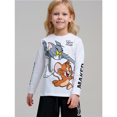 Фуфайка трикотажная для девочек (футболка с длинными рукавами)