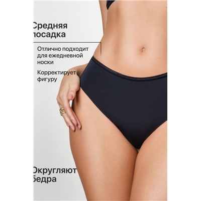 Трусы OIRO 907 слипы бесшовные узор сердце 1 шт (Черный)