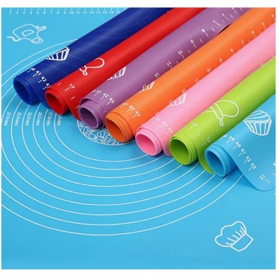 Силиконовый антипригарный коврик для раскатки кондитерских изделий 40х30 ассорти