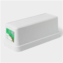 Ящик балконный для цветов «Эко», 8 л, 40×17×16 см, пластиковый, цвет светлый гранит