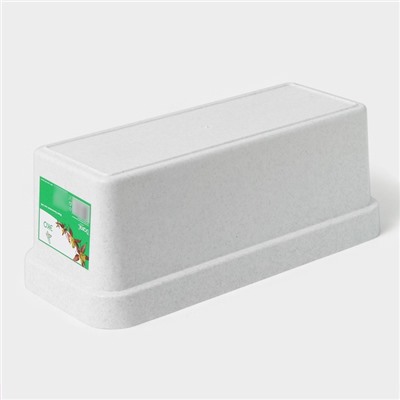 Ящик балконный для цветов «Эко», 8 л, 40×17×16 см, пластиковый, цвет светлый гранит