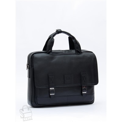 Портфель мужской кожаный 816XXL black Fuzhiniao в Новосибирске