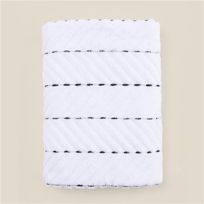Коврик махровый SL HOME: Lines "Блан де Блан" 50х70 см, 100% хлопок, 750 г/м2