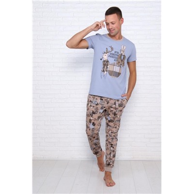 Пижама 57137 (Темно-бежевый)