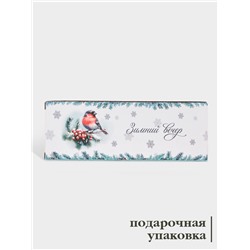 Подставка под ложку новогодняя Доляна «Зимний вечер», 22.3×7.1×2.7 см, доломит, белая