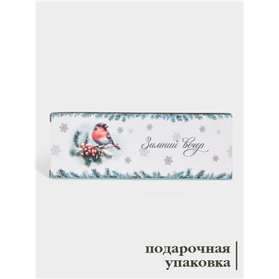 Подставка под ложку новогодняя Доляна «Зимний вечер», 22.3×7.1×2.7 см, доломит, белая