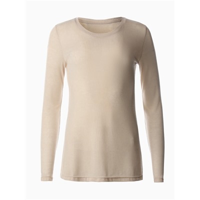 Лонгслив женский KAFTAN: Basic line, бежевый, размер 40-42