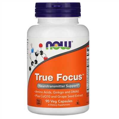 Now Foods, True Focus, 90 растительных капсул