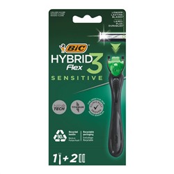 Станок для бритья BiC FLEX-3 HYBRID Sensitive (+ 2 кассеты)