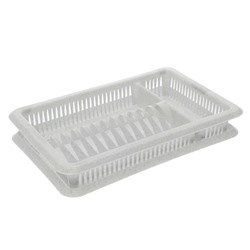 Сушилка для посуды Plastic Centre «Лилия», 48×30.5×8.5 см, с поддоном, МИКС
