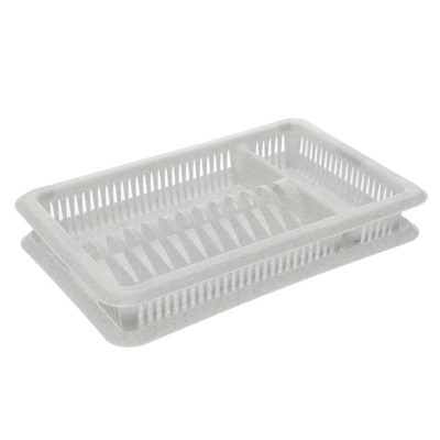 Сушилка для посуды Plastic Centre «Лилия», 48×30.5×8.5 см, с поддоном, МИКС