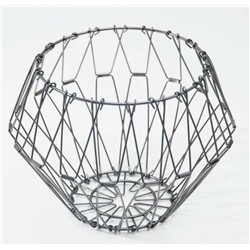 Удивительная Фруктовница металлическая складная ваза для фруктов, хром