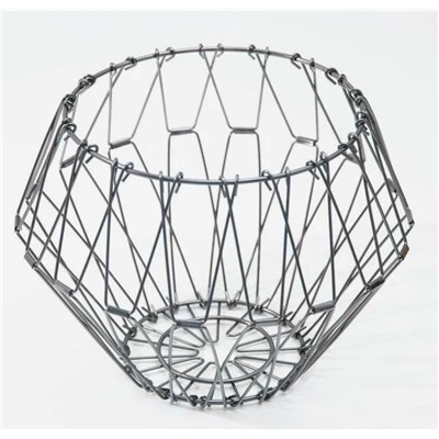 Удивительная Фруктовница металлическая складная ваза для фруктов, хром