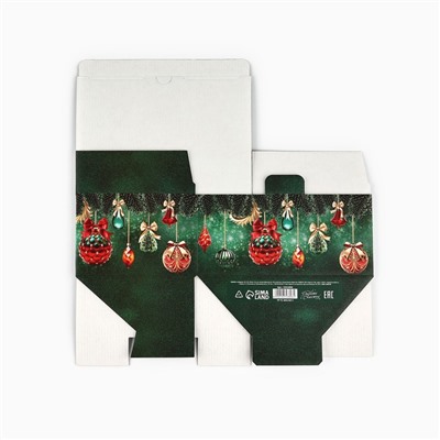 Коробка подарочная новогодняя складная «С Новым годом», 22×15×10 см