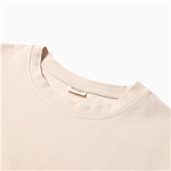 Футболка с кулиской женская MINAKU REGULAR FIT, бежевая, размер 42