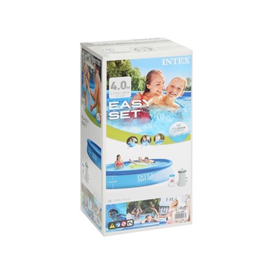 Бассейн надувной INTEX Easy Set 28142, 396×84 см, фильтр-насос, круглый